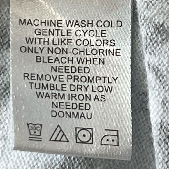 Hampshire Studio Ice Blue and Black Botanical Patterned Cotton Cardigan Size 2X - Picture 6 of 7